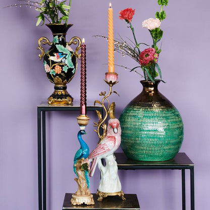Candle Holder - Peacock Multi - ↑ 29 Cm