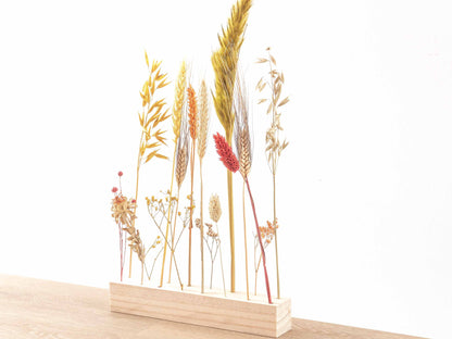 Flowerhero® - L - Wooden Dried Flower Stand + Dried Floral Arrangement