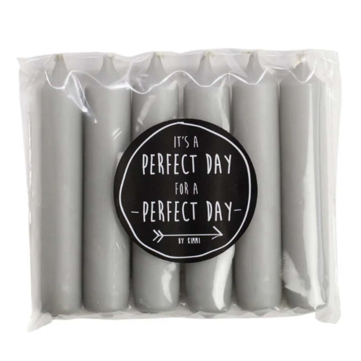 Rustik Lys - Dinner Candles - Cool Gray (Per 6) - 2.15 X 12 Cm
