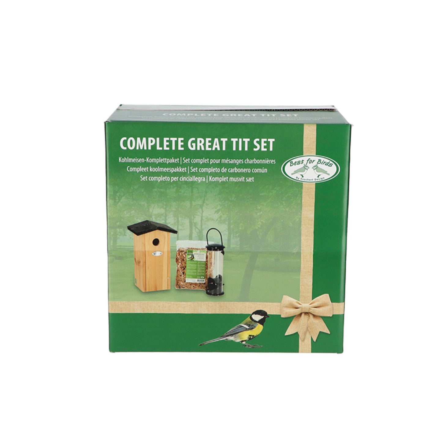 Great Tit Package - Birdhouse And Bird Food - Garden Accessories