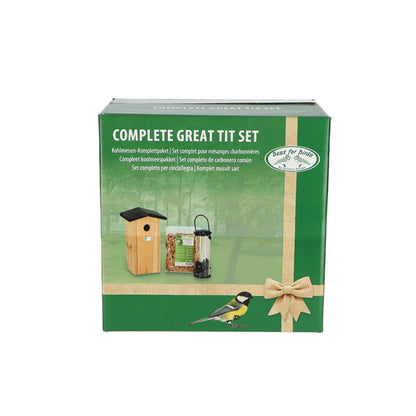 Great Tit Package - Birdhouse And Bird Food - Garden Accessories