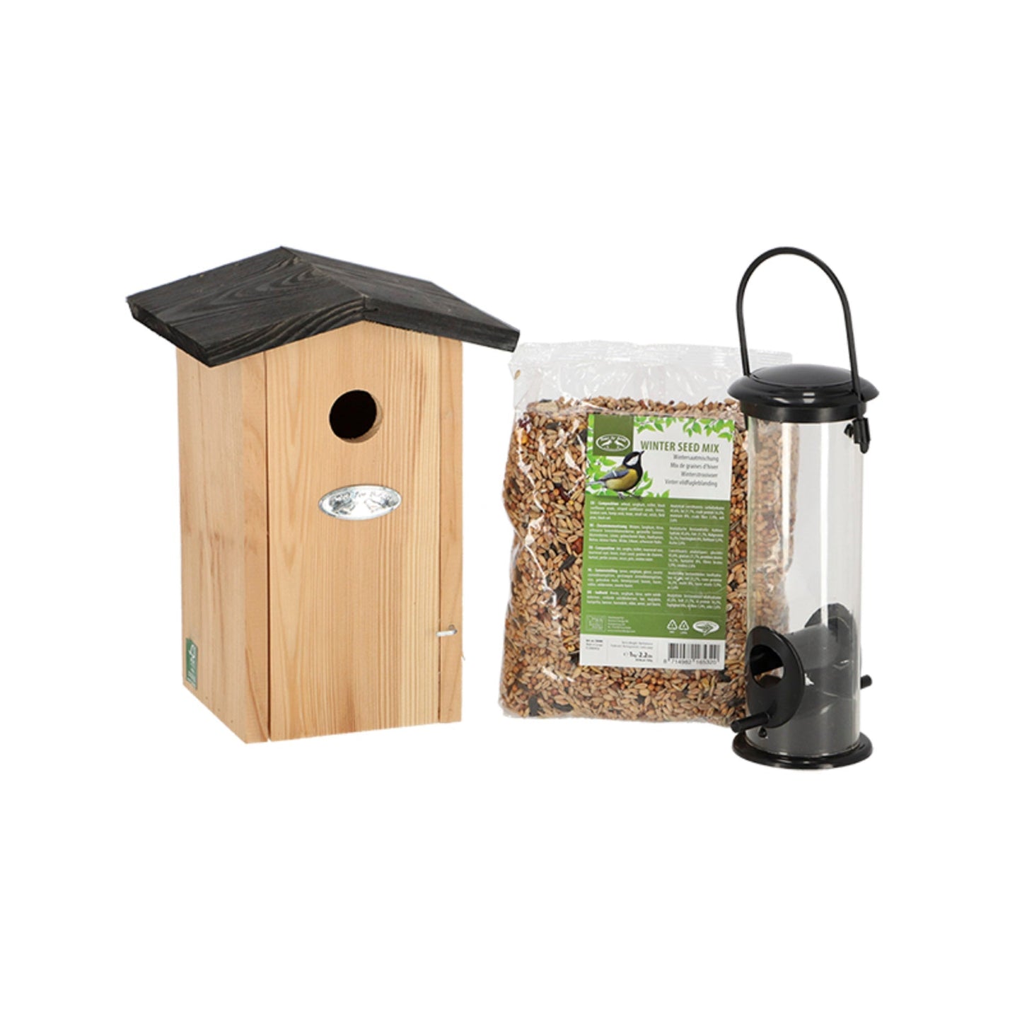 Blue Tit Package - Birdhouse And Bird Food - Garden Accessories