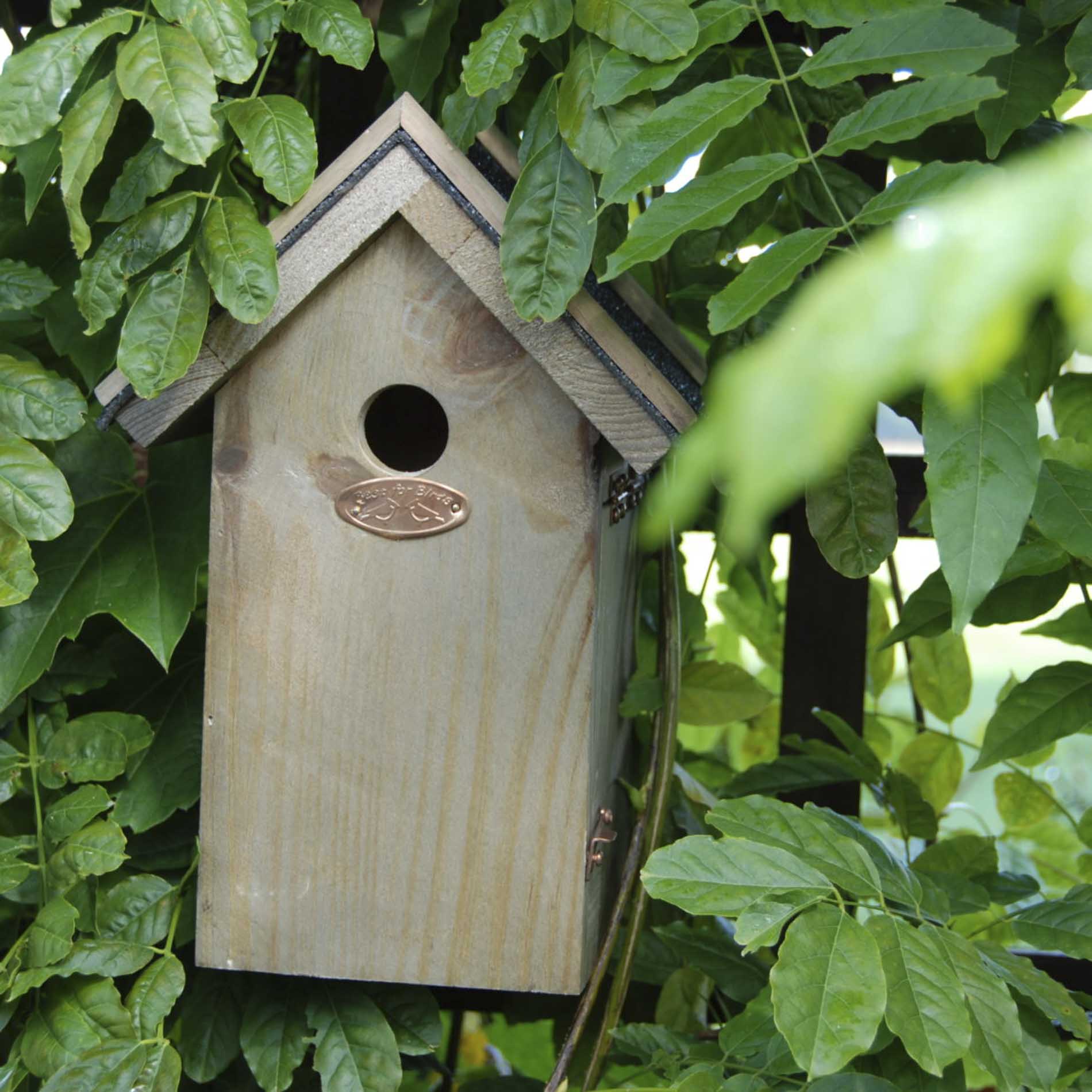 Blue Tit Birdhouse - Nesting Box - Bitumen Roof