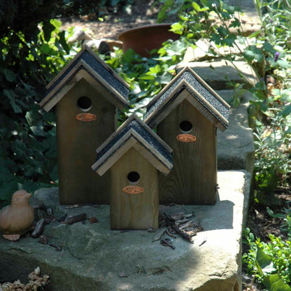 Blue Tit Birdhouse - Nesting Box - Bitumen Roof