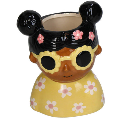 Multicolored Dolomite Plant Pot