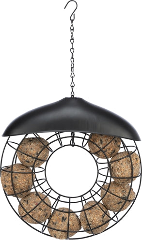 Trixie Mezenbolhouder Rond Met Dak Zwart